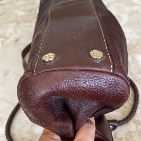 Elliott Lucca Leather Satchel Shoulder Cross Body Bag - Picture 10 of 16